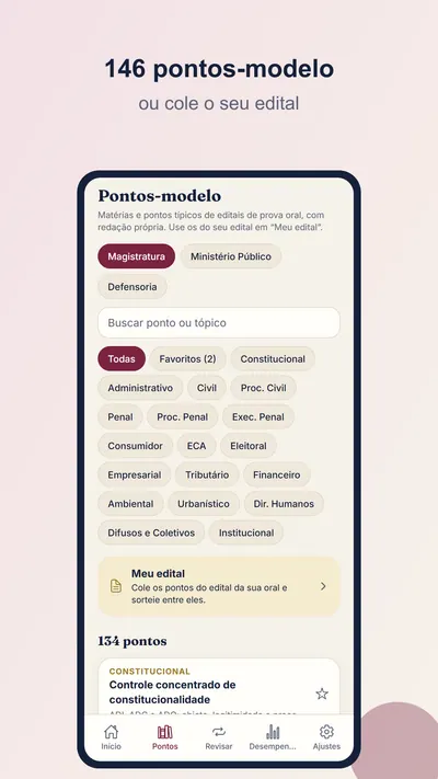 Banco de pontos-modelo por carreira